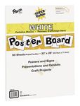 Pacon 76510 76510 Super Value Poster Board, 22"X28", White, 50 Sheets