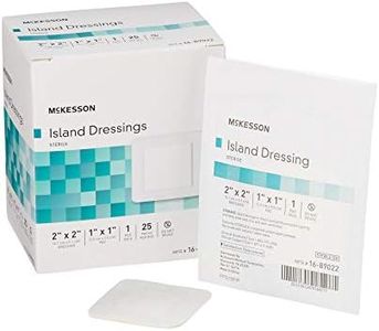 McKesson Island Dressings, Sterile, Dimension 2 in x 2 in, Pad 1 in x 1 in, 25 Count, 1 Pack