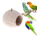 Keersi Rope Weave Bird Breeding Nest Bed House Toy for Budgie Parakeet Cockatiel Conure Canary Finch Lovebird African Grey Cockatoo Amazon Small Medium Parrot Cage Perch Hatching Nesting Box