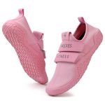 Skerxut Fitness Shoes Deadlift Shoes Cross-Trainer Sneakers for Men and Women, Pink, 9 Women/8 Men