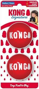 KONG - Signature Balls - 2 Pack Durable Ball for Chasing and Retrieving - for Medium Dogs