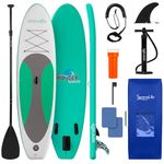 SereneLife Stand Up Paddling Board Set – SUP Board Aufblasbar mit Paddel, Pumpe, Leine, Finne, Rucksack & Mehr – SUB Paddleboard für Kinder & Erwachsene – für Wassersport in Seen, Flüsse & Meer