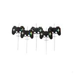 Anniversary House Gaming Controller Birthday Candles for Cakes, Black, Pack of 5, Celebration Cake Topper Decoration, 5.5 Centimeters, AHC243