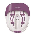 HoMedics Luxury Foot Spa & Nail Kit Pedicure Set, Nail Brush, Cuticle Scissors, Nail Cleaner/Cuticle Pusher, Bamboo Cuticle Pushers, Emery Board, Toe Separators (Purple)