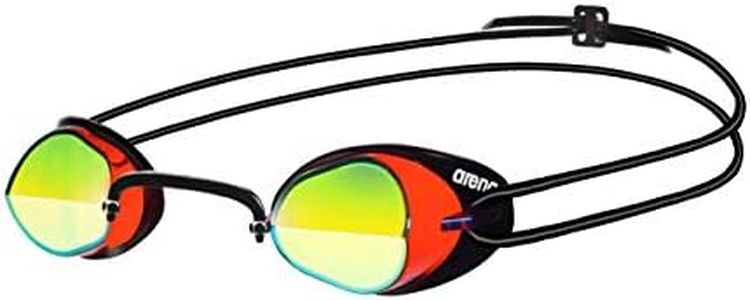 arena Swedix Mirror Lunettes de Natation Unisexe Adulte Race, Lunettes de Natation Suédoises avec Verres Angulaires Miroir Anti-Buée, Protection UV, 4 Pontets Interchangeables, Joints TPR