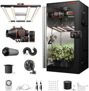 Spider Farmer G3000 Grow Tent Kit Complete 3x3x6ft, 300W Dimmable Bar Style LED Grow Lights 36"x36"x70" Tent Kit 4" Ventilation System with GGS Smart Controller 2025