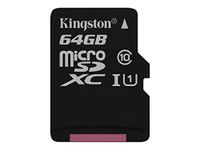 Kingston SDC10G2/64GBSP 64 GB UHS Class 1/Class10 micro SDXC UHS-I Flash Memory Card, Black