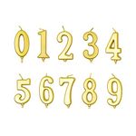 Birthday Cake Candles, Golden Cake Candles Happy Birthday Cupcake Decorations (Medium)