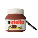 Compatible with AirPods 3 Case Nutella, Protective Silicone Cartoon 3D Cover for AirPod 3rd Generation Case, Kids Teens Girls Women Funny Kawaii Cute Case for AirPods 3 Generation - Nutella