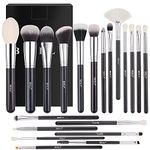 COSLUXE BEILI Professional Makeup Brush Set,Natural Goat Hair Premium Synthetic Kabuki Foundation Face Powder Highlighter Blush Concealer Eye Shadow Blending Eyeliner Make Up Brush B20