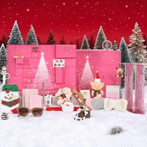 Bearhug 2026 Advent Calendar for Teen Girls & Women, 24 Days Christmas Countdown Calendar Gift Set with Individual Box Packaging, Trend-Infused Beauty, Fashion & Lifestyle Gifts for Women (Pink & Gold, 2026 Upgraded Edition)