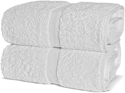 Chakir Turkish Linens, 100% Cotton Premium Quality Turkish Bath Sheets (35''x70'' Large Bath Sheet Towels - White)