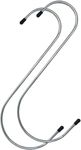 plastific Pack of 2 S Shaped Hanging Hook Stainless Steel Hanger for Office Kitchen, Bathroom, Bedroom, Market Stall, Camp, Hang Butcher Meat, Pot, Pan, Rail (8 Inches)