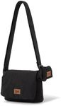 Montana West x Lee Puffer Crossbody Bags for Women Men Mini Lightweight Shoulder Bag Messenger Satchel Bag Black, LEE48-001BK