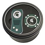 Team Golf NCAA Michigan State Spartans Gift Set Switchfix Divot Tool & Chip, Includes 2 Double-Sided Enamel Ball Markers, Patented Design, Less Damage to Greens, Switchblade Mechanism