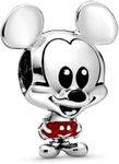 Disney Mickey Mouse Charm 925 Sterling Silver Pendant Charm Compatible with Pandora Charms,and Many Other UK Charm Bracelets.