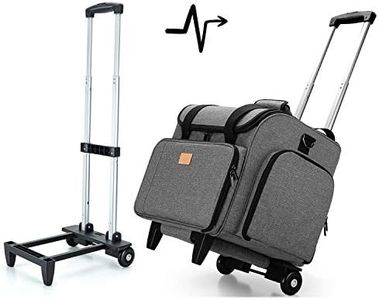 Luxja Sac Surjeteuse, sac transport surjeteuse pour la plupart des surjeteuse machine a coudre (avec Chariot Détachable), Gris