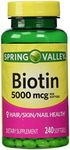 Spring Valley - Biotin 5000 mcg, 240 Softgels