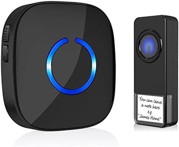 Wireless Doorbell, Remote Door Bell Ringer Wireless Long Range 300M with 58 Melodies, Coolqiya Portable Doorbell with 1 Waterproof Transmitter and 1 Plug-in Receiver