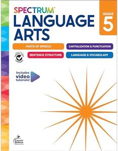 Spectrum Language Arts 5th Grade Workbook, 5th Grade Books Covering Parts of Speech, Punctuation, Sentence Structure, English Grammar, Vocabulary, Language Arts 5th Grade Curriculum