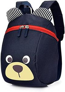 MOTOLIMO Sac à Dos Enfant Ours Cartable BéBé Sac Scolaire Maternelle Sac à Dos Mignon de Cartoon Anti Lost Laisse Harnais De SéCurité Sangle Garcon Fille 1-3 ans (Bleu Marin)