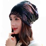 Alexvyan Ponytail Beanie Winter and Autumn Cap Bandanas Headwear Crochet Knit Cap Skull Beanies Warm Caps Female Knitted Stylish Hat for Women's Girls & Ladies Fashion (Black Cracker)