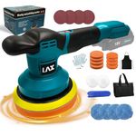 Cordless Car Polisher for Makita 18V Battery, 6 inch Car Buffer Polishing Set, 3 Variable Speed Orbital Polisher with 21pcs Accessories for Polishing/Waxing/Scratch Removing (Battery Not Included)