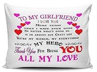 to My Girlfriend I Love You More Today Than I Ever Done Novelty Pillow Case