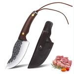 KENTROON Chef Knife 4inch Handmade Forged Knife High Carbon Stainless Steel Chef Knife for Kitchen Outdoor Camping BBQ