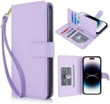 Procarcasa for iPhone 12 Pro Max Wallet Case,for iPhone 12 Pro Max Case [7 Card Holders][Wrist Strap] PU Leather Wallet Shockproof Stand Kickstand Magnetic Clourse Phone Case-Purple