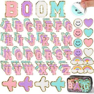 120 Pcs Self-Adhesive Chenille Letter Patches for Backpacks,Xmoiqer Chenille Patches Iron on Letters for Clothing,Self Adhesive Letters Stick on Patches for Hats Varsity Make-Up Bags DIY Gift Decor