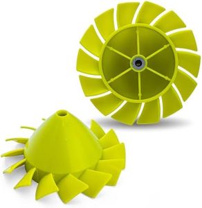 BlueStars 2 Packs 529437004 Blower Fan Blade - Compatible with Ryobi 18V Cordless Leaf Blower P2108 P21081 P21081VN P21081VNM - Replaces 529437003 529437001 with Insert Nut