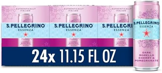 S.Pellegrino Essenza Dark Morello Cherry & Pomegranate Flavored Mineral Water, 11.15 Fl Oz Can (24 Pack)