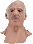 FTVOGUE Masquerade Costumes,Old Man Mask Halloween Latex Human Wrinkle Face Head Cover Costume Party Cosplay Props
