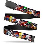 Buckle-Down Men's Web Belt Looney Tunes 1.25", Multicolor, Wide-Fits up to 42" Pant Size