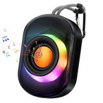 Geegear Portable Bluetooth Speaker, Wireless Outdoor Travel Speaker with RGB Light 360° Surround Stereo Bluetooth 5.3 TWS Pairing Mini Pocket Speaker with Bluetooth for Travel Outdoor Home Party