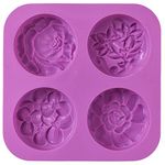 Cozihom Flower Silicone Soap Molds, Homemade Soap Mold, Muffin, Pudding, Jelly, Brownie and Cheesecake, Nonstick & BPA free