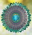 MORADIYA FRESH (LABEL) 12"x 12" Stainless Steel 3D Wind Spinners| Laser Cut Metal Art Mandala Pattern with Unique Mirror Ball Laser Cut Metal Hanging Wind Spinner, Art Decorations (2 Layer Spinner)