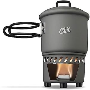 Esbit CS585HA 3-Piece Lightweight Camping Cook Set for Use with Solid Fuel Tablets, Grey, 585ml