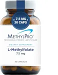 MethylPro 7.5mg L-Methylfolate - Professional Strength Active Methyl Folate Supplement for Brain Support & Balanced Mood - Gluten-Free Cognitive Supplement with No Fillers (30 Capsules)