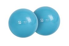 FunctionalFitness Weighted Soft Pilates Yoga Toning Ball Pair - 2 x 1.5kg