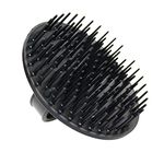 Jack Dean by Denman (Black) Scalp Massager and Detangling Hair Brush for Thick or Thin Hair, Curly or Straight Hair - Use in the Shower or Bath - Head and Beard Scrubber - For Women and Men, D6