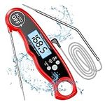 CIRYCASE Digital Meat Thermometer, Fast & Precise Read Cooking Thermometer with 102cm Wire Probe, Backlight, Magnet, Calibration, Candy Thermometer for Kitchen, Outdoor Cooking, Liquid, BBQ, Grill