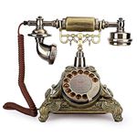 Antique Phone - Retro/Vintage Landline Telephone Old Fashioned Desktop Telephone for Home Rotary Dial Telephone for Home/Hotel/Office/Bedroom Decor