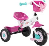 Huffy Disney Minnie Mouse Girl's Trike, Ideal for Ages 3+, Minnie Mouse Graphics, Pink Handlebar Bow Basket, Storage Bins for Snacks or Toys, Sturdy and Durable, Safe for Toddlers