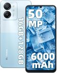 Cell Phone, Blackview Color 8 Phones, 16GB+128GB+2TB SD, 6000mAh 18W Fast Charge Smartphone, 6.75" HD+ 90Hz, 50MP Camera, 4G Dual SIM Android Phone, 3 Card Slots, 3.5mm Jack, Fingerprint/Face, GPS