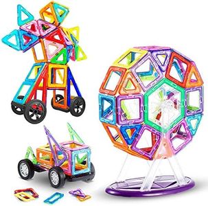 LIVEHITOP 116 Piezas Bloques de Construcción Magnéticos – 3D Juego Imanes Juguete Educativo Creativo Cumpleaños Regalo día del niño Reyes Magos para Niños y Niñas más 3 Años