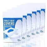 Disposable Toilet Seat Cover, 6 Packs Set of Total 60 Sheets Portable Potty Seat Covers Toilet Seat Covers for Kids, Toddlers and Adults Ideal for Travel Use