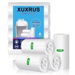 XUXRUS 30L Bin Bags Kitchen Bin Liners White Tall Strong Pedal Bin Trash Liners Rubbish Bags Garbage bags Large Waste Bags, Clear，40 Counts