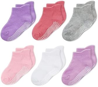 CozyWay Calzini antiscivolo per neonati Calzini per bambini con impugnature alla caviglia per neonati Bambini Bambine Ragazzi 6-12 mesi